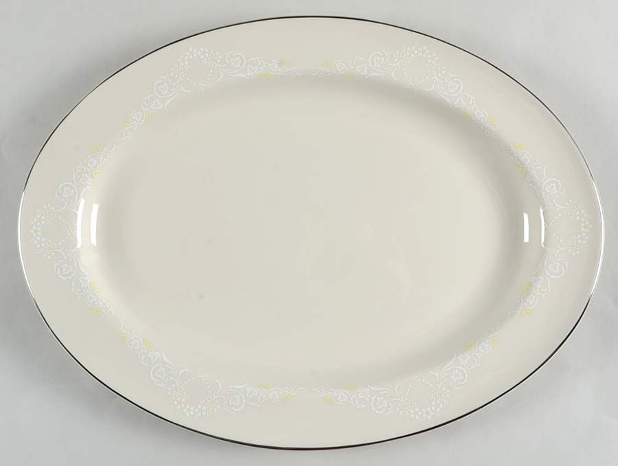 Poetry 14" Oval Serving Platter by Pickard-1