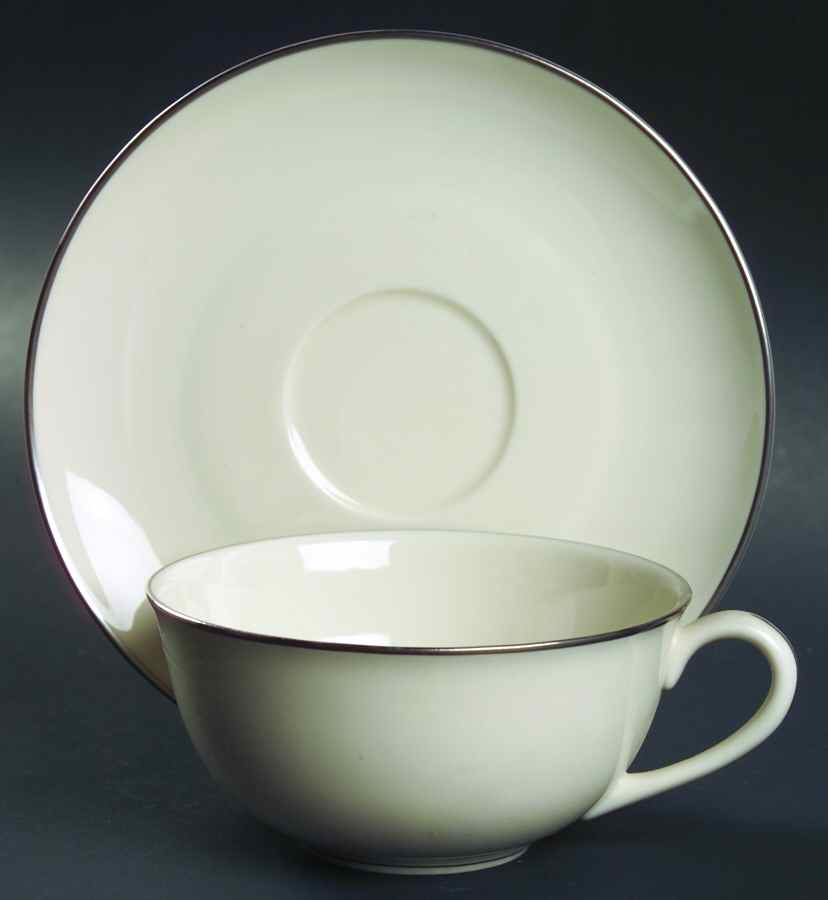 Pristine Flat Cup & Saucer Set by Pickard-1
