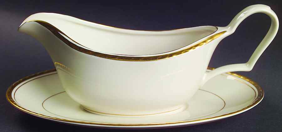 Reflection (No Monograms) Gravy Boat & Underplate by Pickard-1