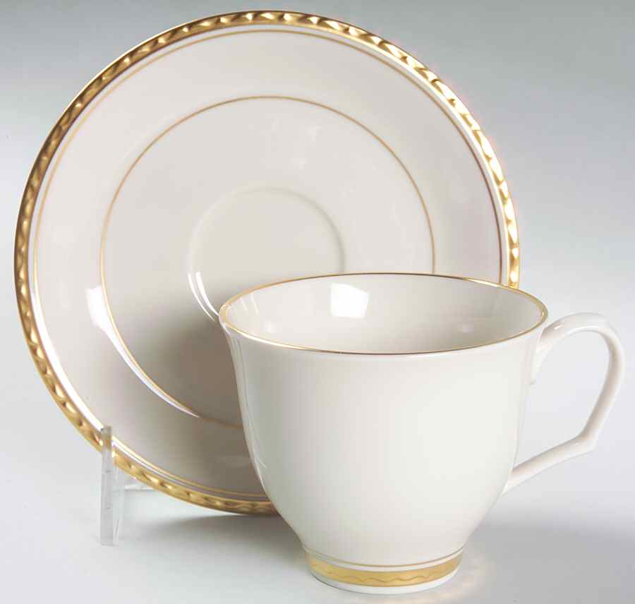 Reflection (No Monograms) Flat Cup & Saucer Set by Pickard-1
