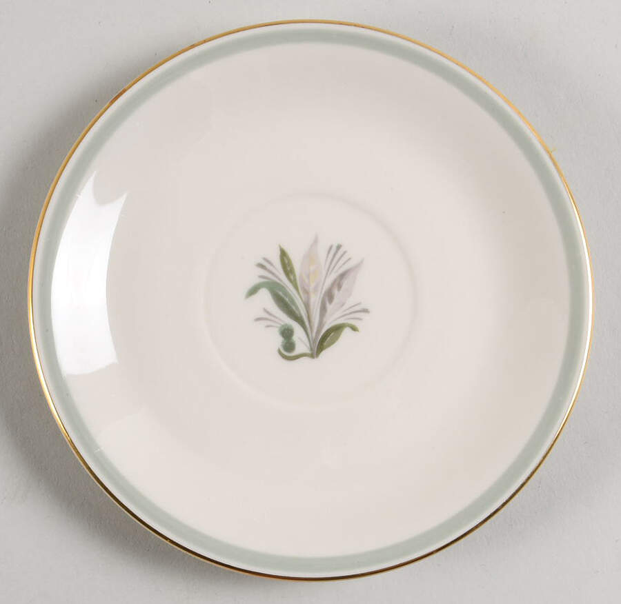 Reverie Gray (Gold Trim) Saucer by Pickard-1