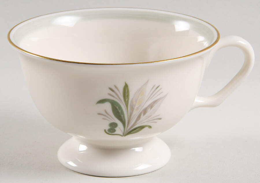 Reverie Gray (Gold Trim) Footed Cup by Pickard-1