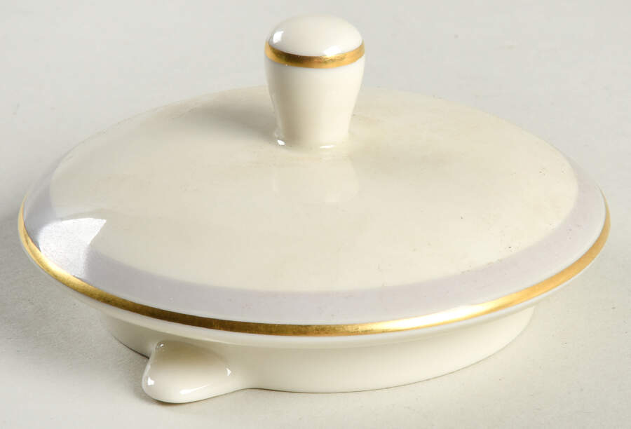 Reverie Gray (Gold Trim) Lid for Teapot by Pickard-1