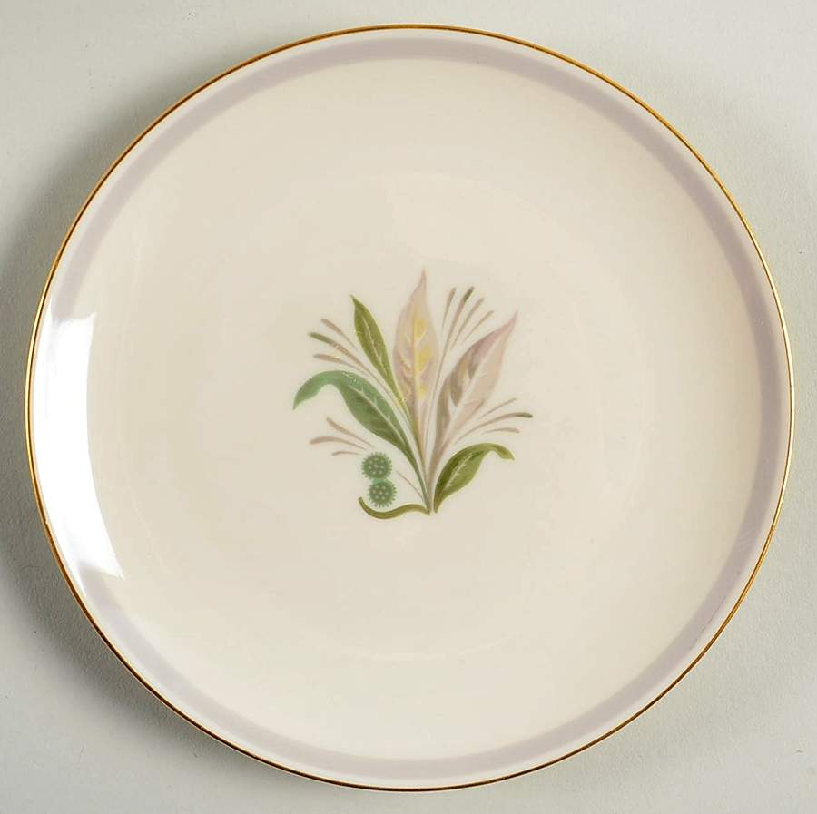 Reverie Gray (Gold Trim) Bread & Butter Plate by Pickard-1