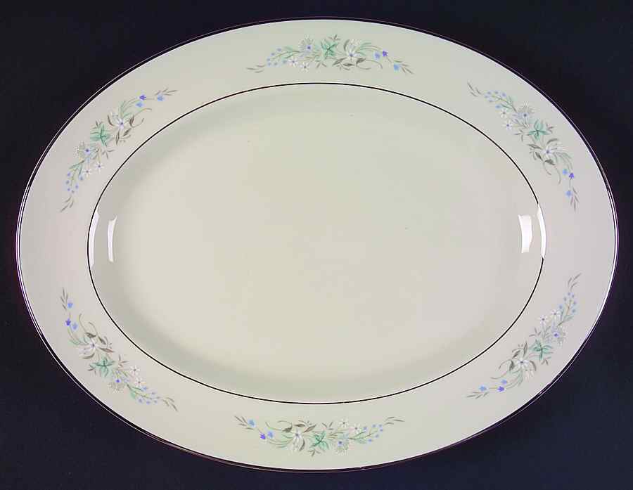 Remembrance 12" Oval Serving Platter by Pickard-1