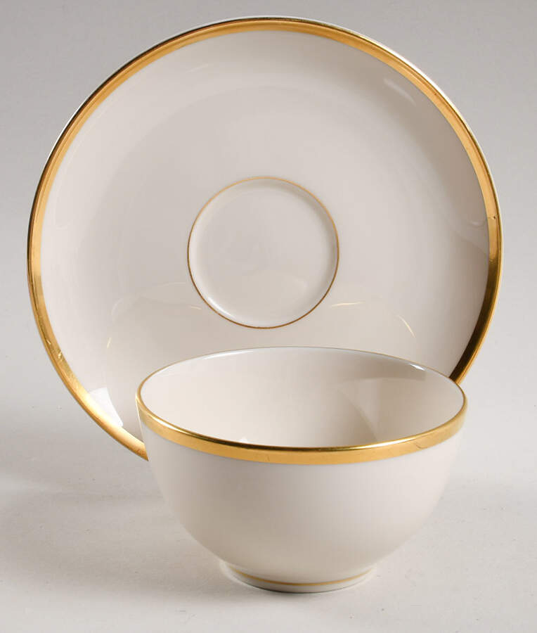 Richmond Flat Bouillon Cup & Saucer by Pickard-1