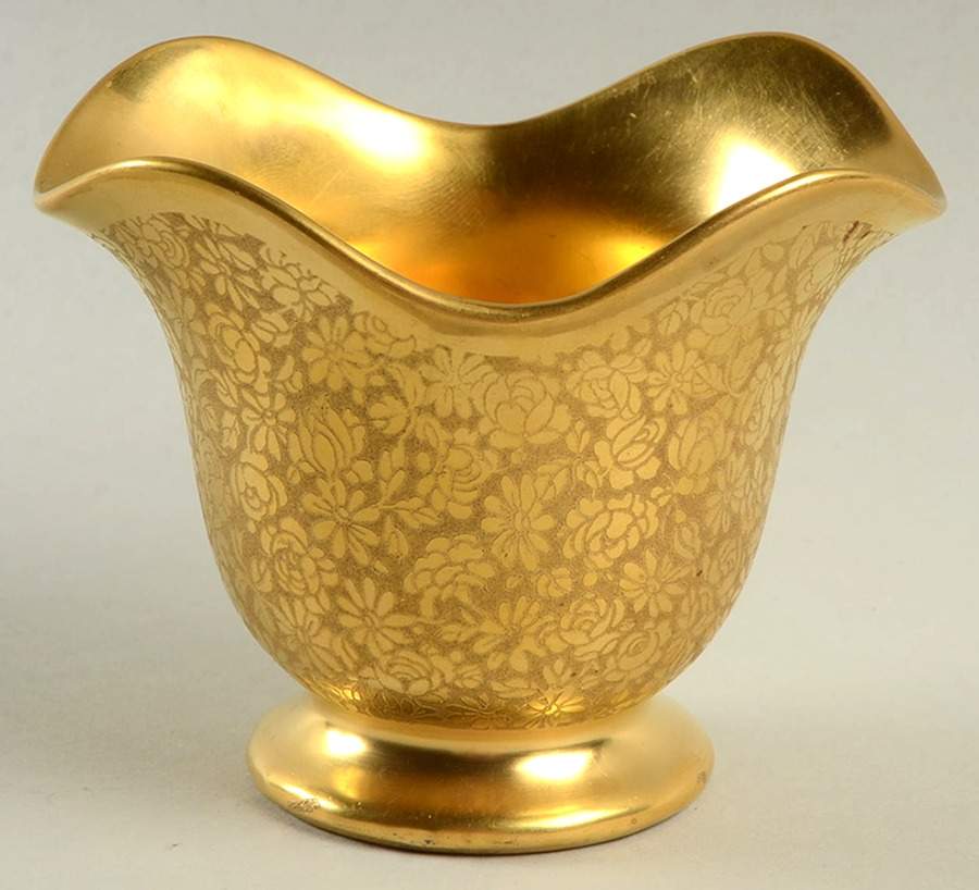 Rose and Daisy Open Sugar Bowl by Pickard-1
