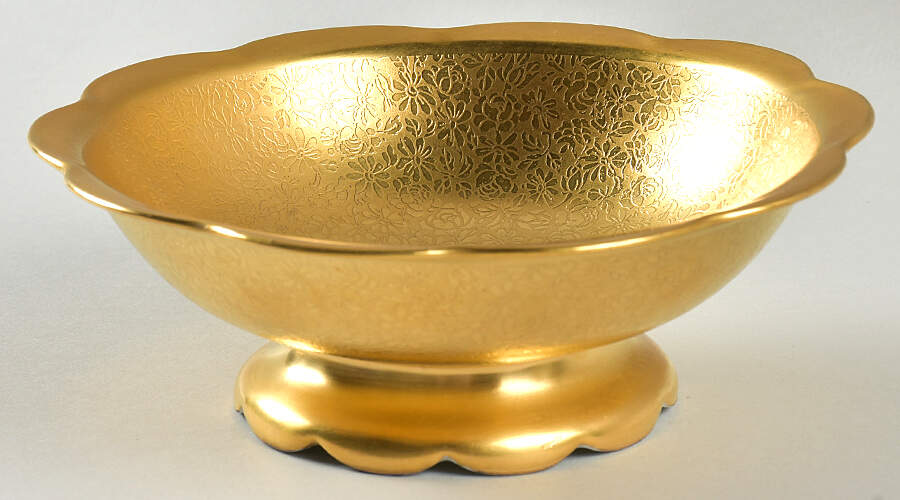 Rose and Daisy 6" Footed Bowl by Pickard-1