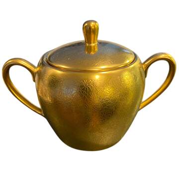 Rose and Daisy Sugar Bowl & Lid by Pickard-1
