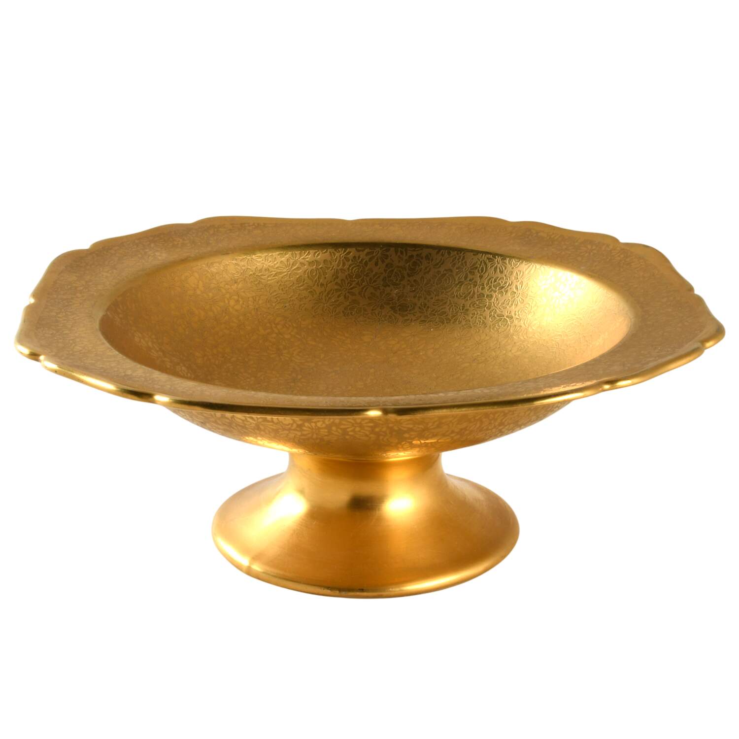 Rose and Daisy Round Compote (Height X Width) by Pickard-1