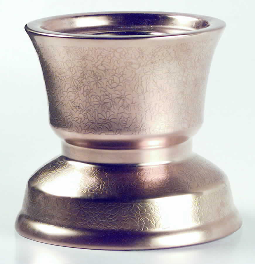 Rose and Daisy 4" Pillar Candleholder by Pickard-1