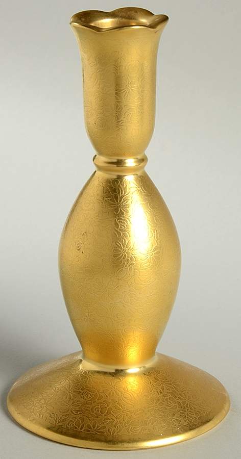 Rose and Daisy 6" Candlestick by Pickard-1