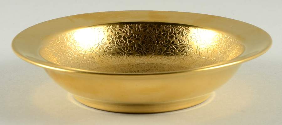 Rose and Daisy Rim Fruit/Dessert (Sauce) Bowl by Pickard-1