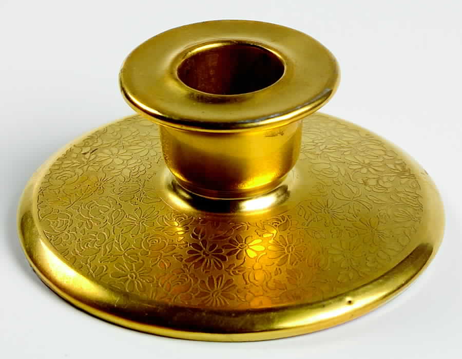 Rose and Daisy 1" Small Candlestick by Pickard-1