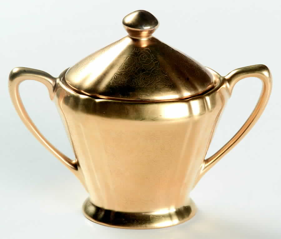 Rose and Daisy Sugar Bowl & Lid by Pickard-1