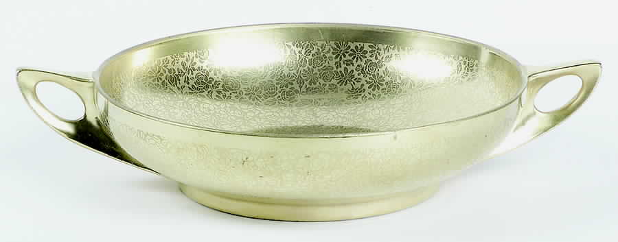 Rose and Daisy Round Handled Bowl by Pickard-1