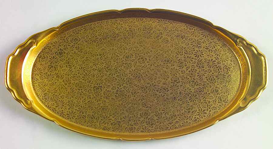 Rose and Daisy Tray for Creamer & Sugar with Lid by Pickard-1