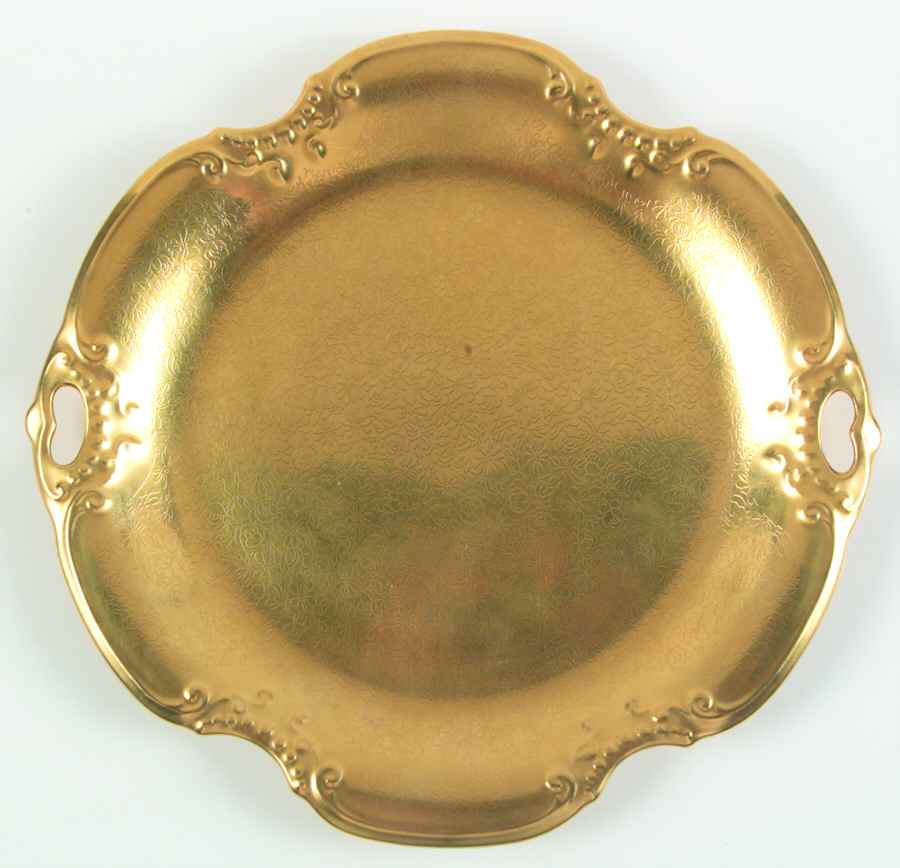 Rose and Daisy Handled Cake Plate by Pickard-1