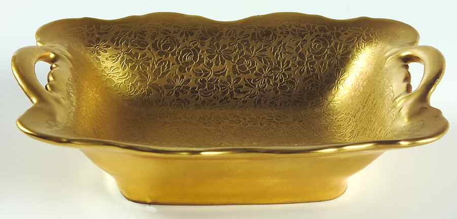 Rose and Daisy Handled Candy Dish by Pickard-1