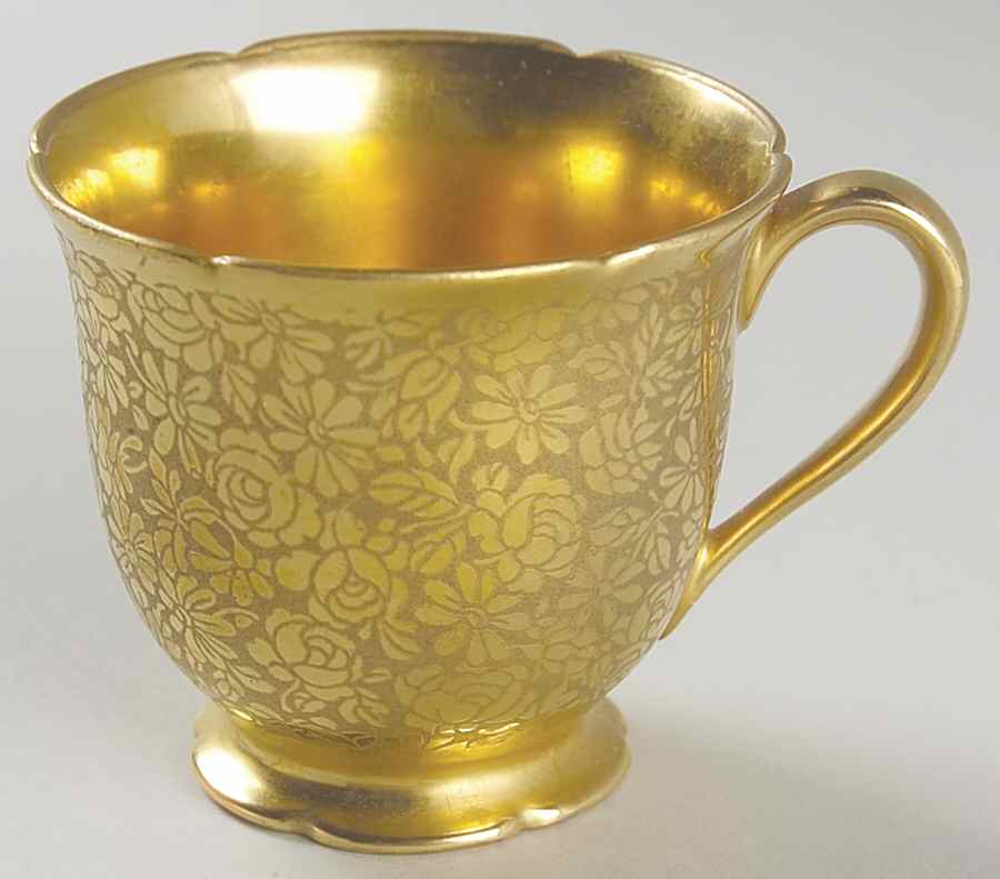Rose and Daisy Footed Demitasse Cup by Pickard-1