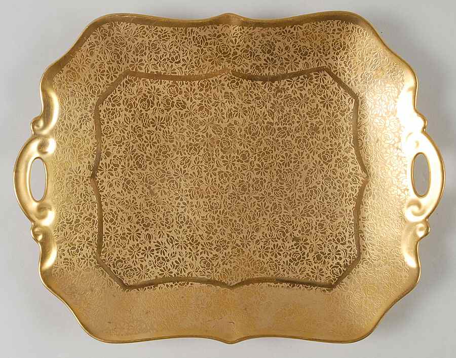 Rose and Daisy 11" Square Tray by Pickard-1