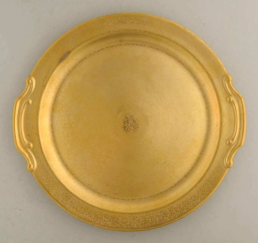 Rose and Daisy Handled Cake Plate by Pickard-1