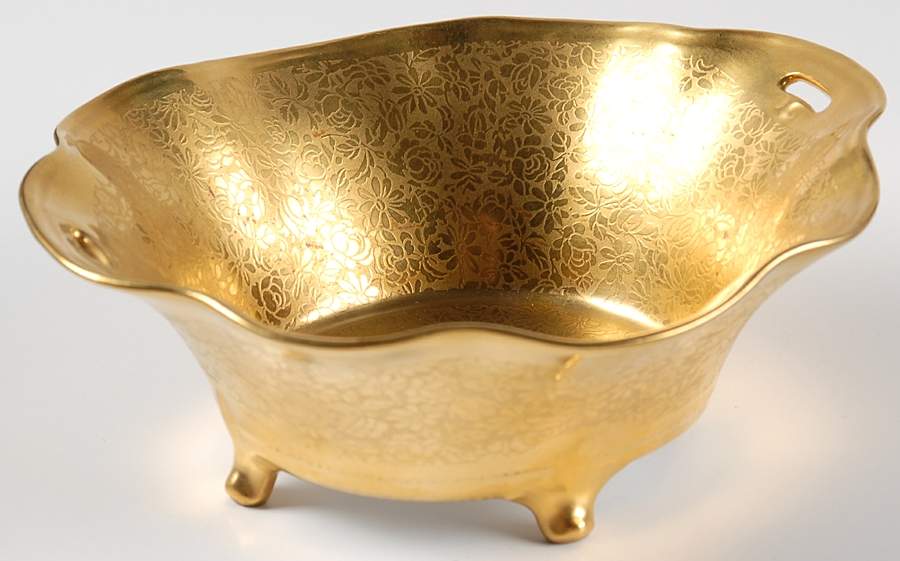 Rose and Daisy Open Candy Dish by Pickard-1