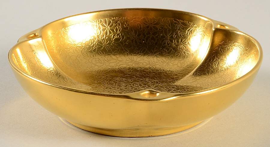 Rose and Daisy Open Candy Dish by Pickard-1