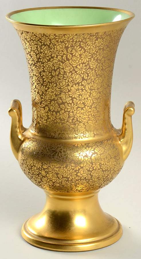 Rose and Daisy 8" Urn Shaped Vase by Pickard-1