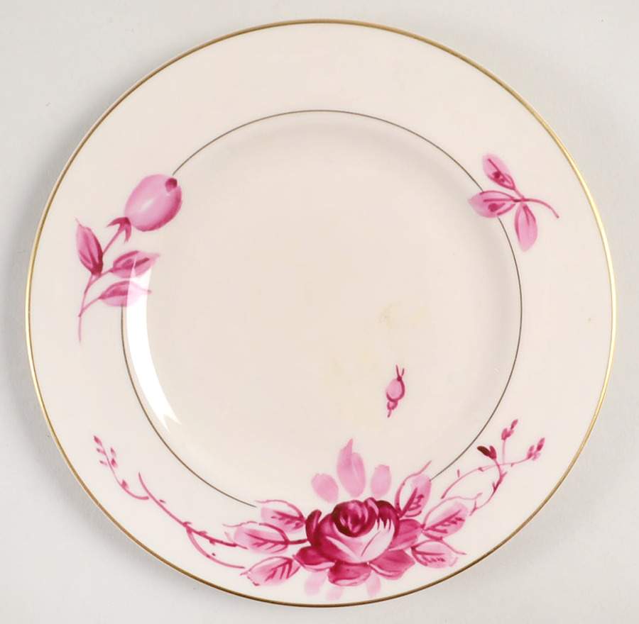 Rosa (Crimson) Bread & Butter Plate by Pickard-1