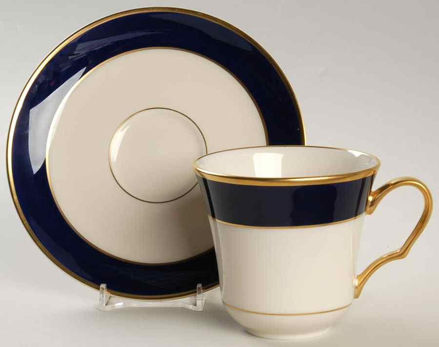 Royale Flat Cup & Saucer Set by Pickard-1