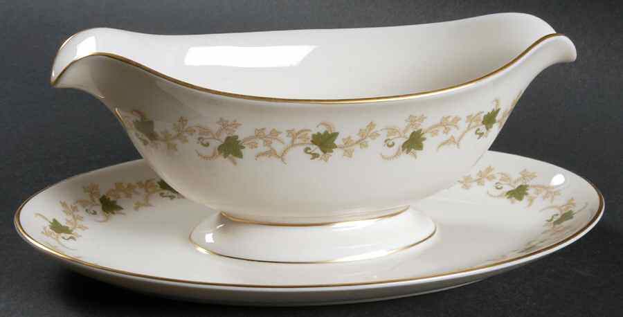 Savannah Gravy Boat with Attached Underplate by Pickard-1
