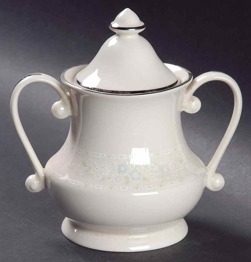 Serenity Sugar Bowl & Lid by Pickard-1