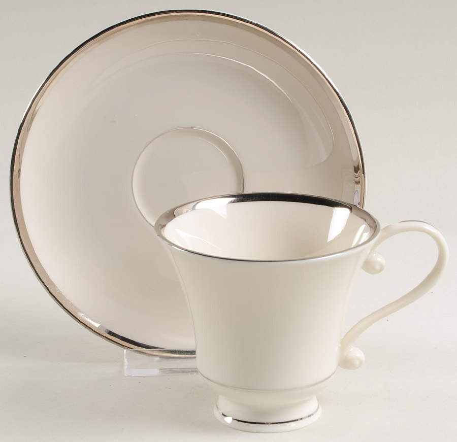 Sheffield Footed Cup & Saucer Set by Pickard-1