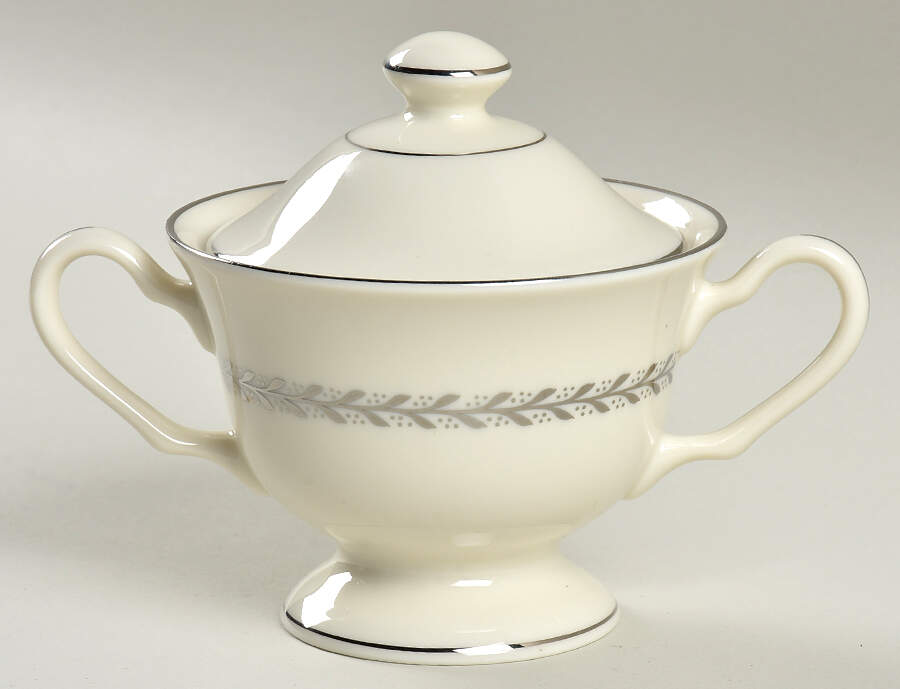 Silver Wreath Sugar Bowl & Lid by Pickard-1