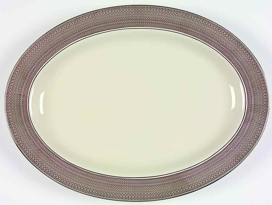 St Moritz (Ivory Background) 14" Oval Serving Platter by Pickard-1