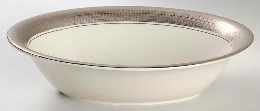 St Moritz (Ivory Background) 9" Oval Vegetable Bowl by Pickard-1