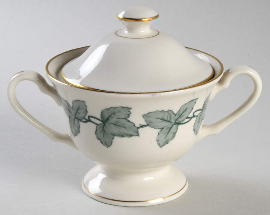 Sylvia Sugar Bowl & Lid by Pickard-1