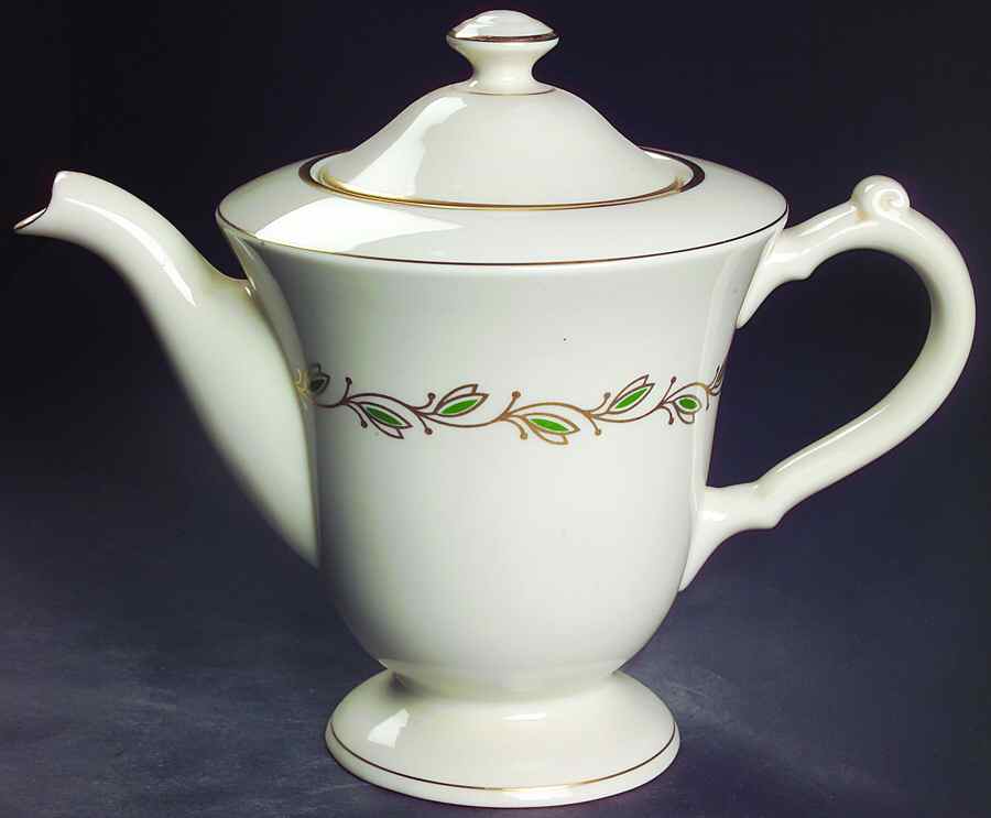 Symphony Green Coffee Pot & Lid by Pickard-1