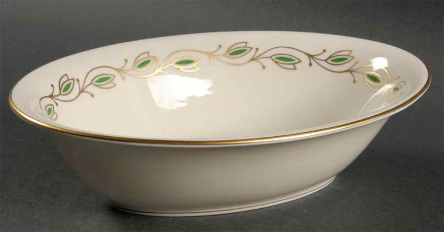 Symphony Green 9" Oval Vegetable Bowl by Pickard-1