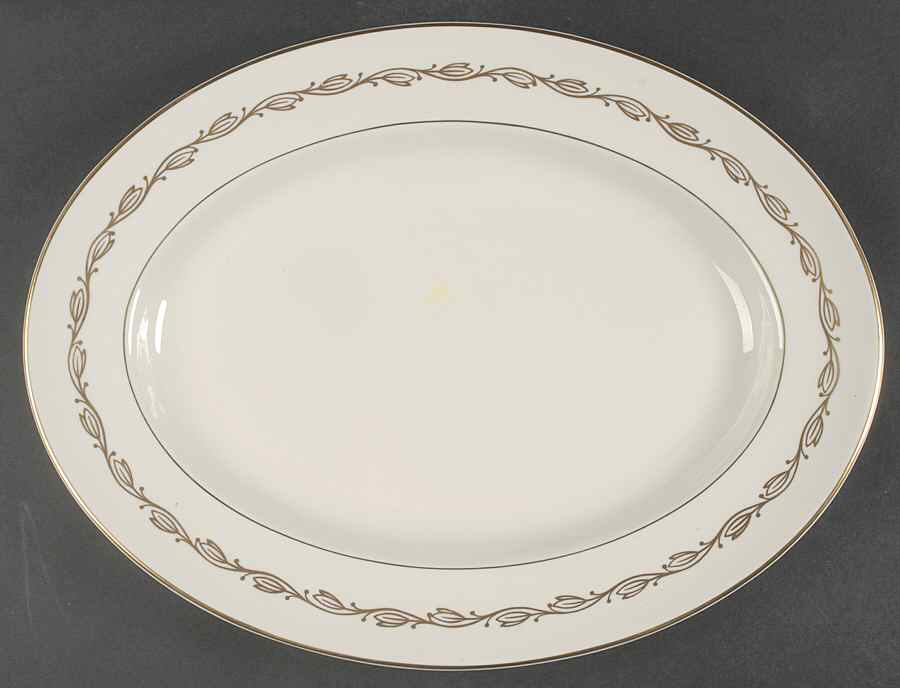 Symphony Ivory 15" Oval Serving Platter by Pickard-1
