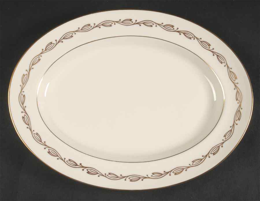 Symphony Ivory 12" Oval Serving Platter by Pickard-1