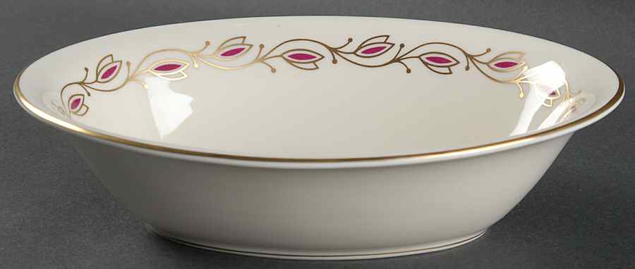 Symphony Red 9" Oval Vegetable Bowl by Pickard-1