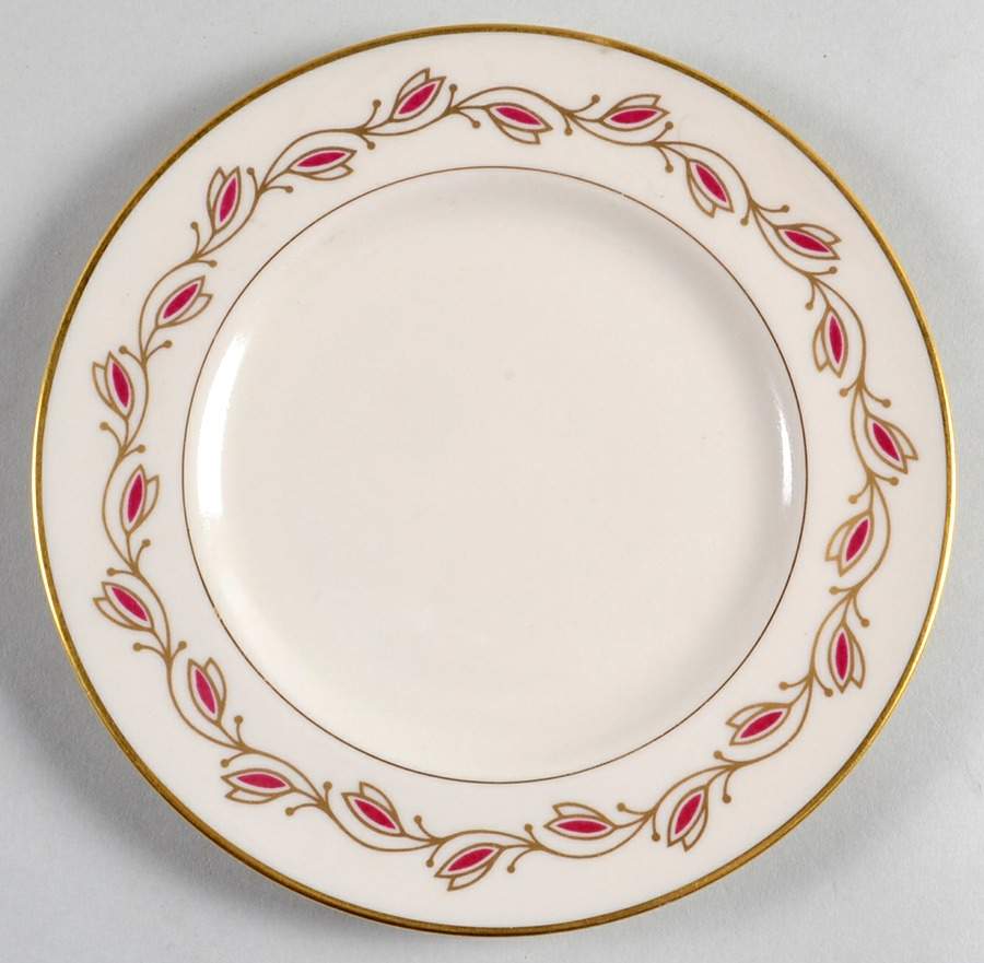 Symphony Red Bread & Butter Plate by Pickard-1