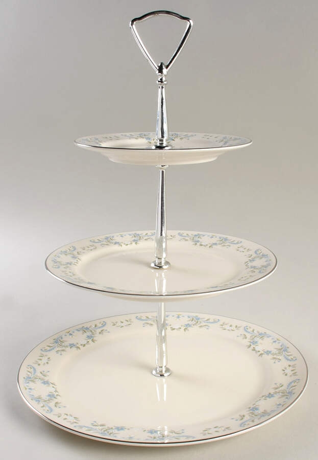Tara 3-Tiered Serving Tray (DP, SP, BB) by Pickard-1