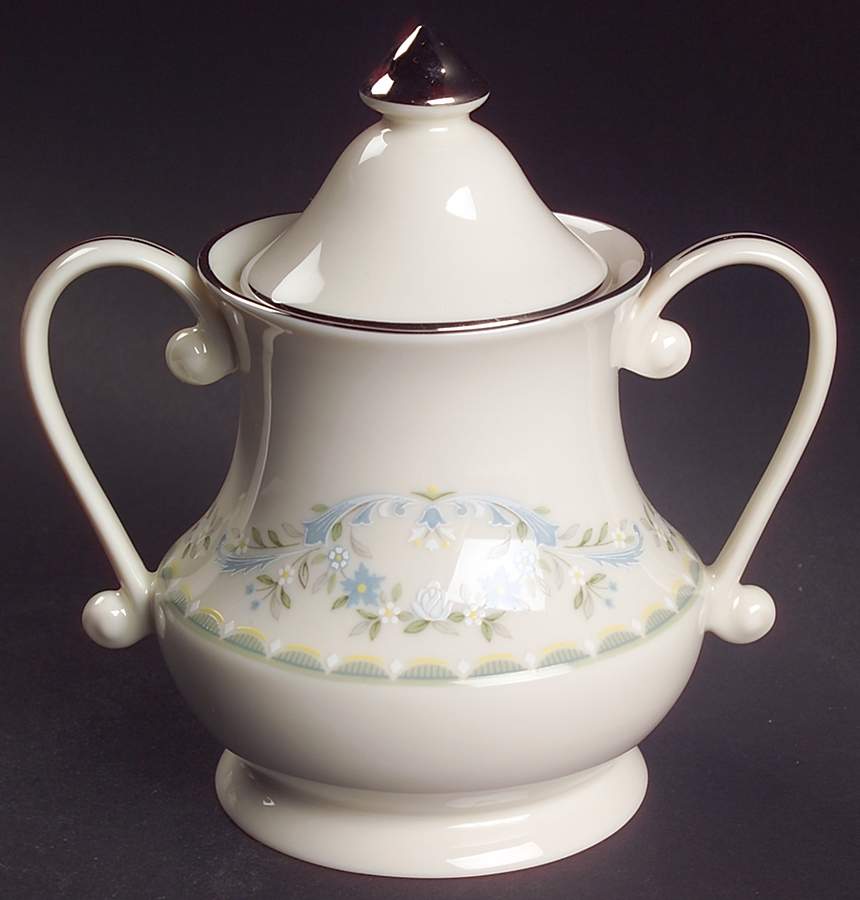 Tara Sugar Bowl & Lid by Pickard-1