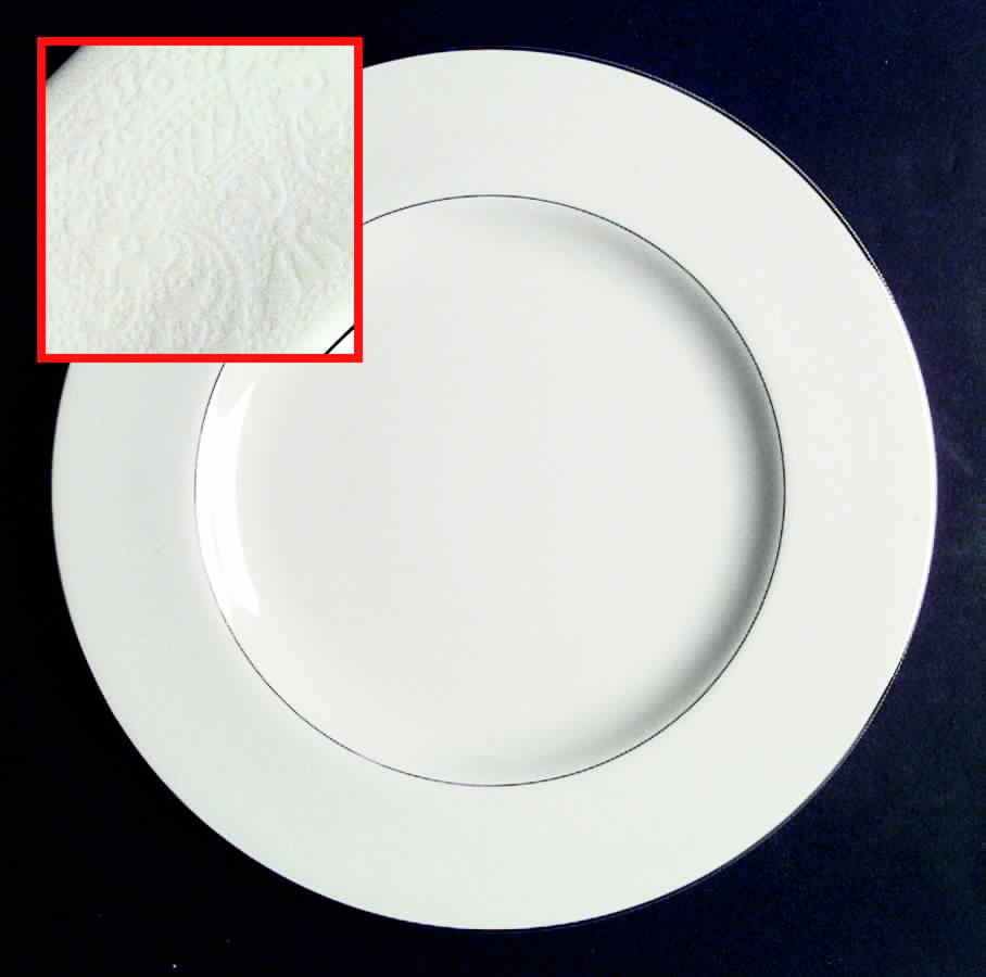 Venetia (Cream, Thin Platinum Trim) Dinner Plate by Pickard-1