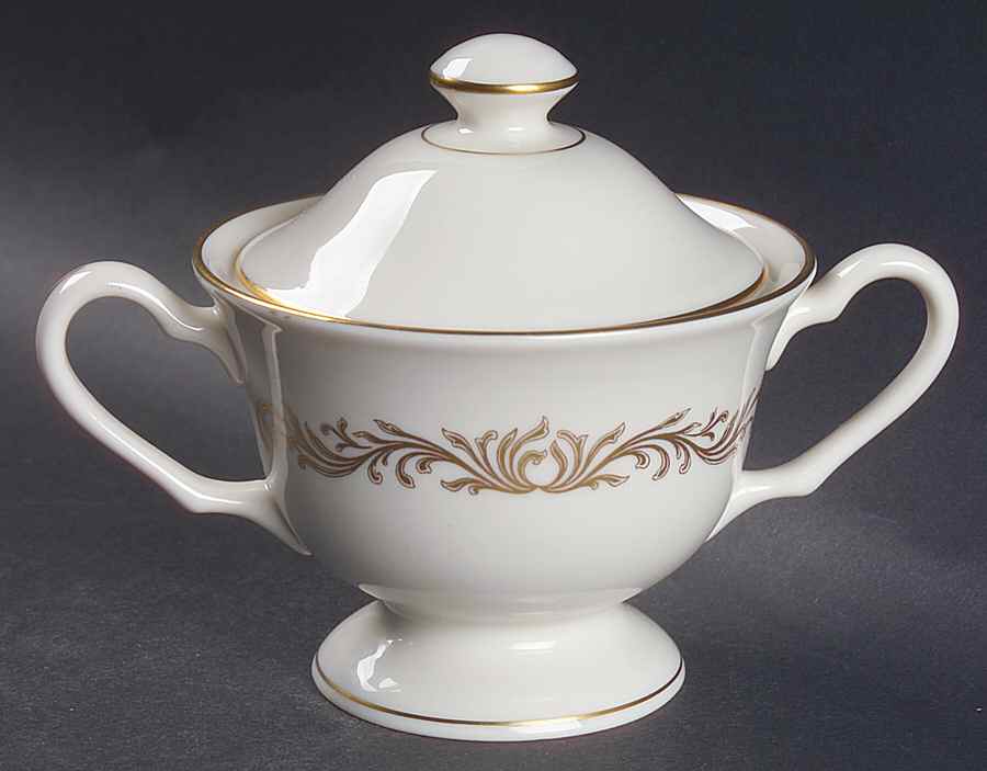 Victoria Sugar Bowl & Lid by Pickard-1