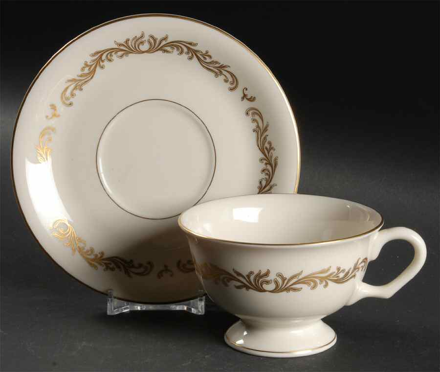 Victoria Footed Cup & Saucer Set by Pickard-1