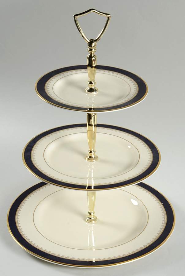 Washington 3-Tiered Serving Tray (DP, SP, BB) by Pickard-1
